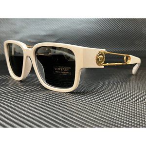 Versace Men's White Gold Trim 57mm Sunglasses New